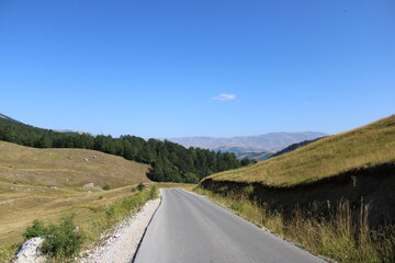 The road on the Visočica mountain Bosnia and Herzegovina