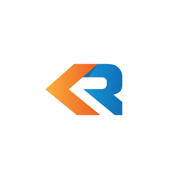 Modern design KR letter logo design symbol