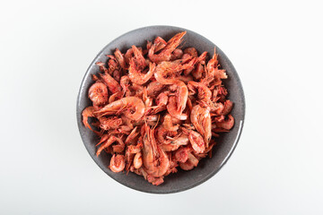 Dry shrimp. Ingredient of Caruru traditional Afro-Brazilian food