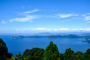 Fototapeta na wymiar 福井県若狭　エンゼルラインからの若狭湾