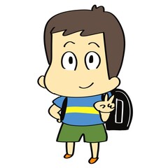 ランドセルを背負った小学生