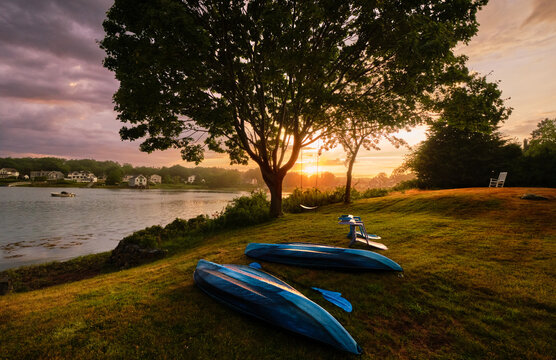 Calm Sunset After Afternoon Thunderstorms