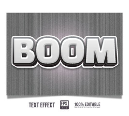 elegant boom editable text effect style