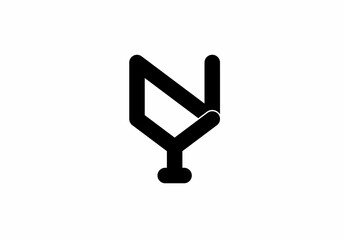 Fototapeta ny yn n y initial letter logo obraz