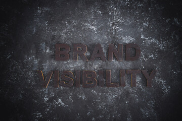 businesses struggling to become popular, Brand Visibility text barely visible on dark background