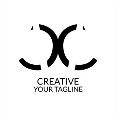 Creative Letter C Logo design vector template.  ABC Typeface monogram. Alphabet. Type Character Logotype symbol.