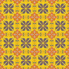 Garden Nature Seamless Pattern Floral Background Damask Aboriginal Ornament Art