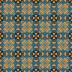 Garden Nature Seamless Pattern Floral Background Damask Aboriginal Ornament Art