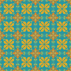 Garden Nature Seamless Pattern Floral Background Damask Aboriginal Ornament Art