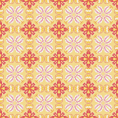 Garden Nature Seamless Pattern Floral Background Damask Aboriginal Ornament Art