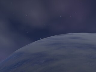 幻想的な惑星と宇宙