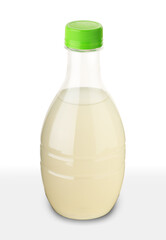 a small plastic bottle of lemonade