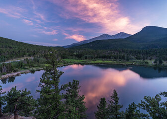 Lily Lake Soft Sunset Reflections