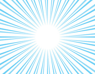 Obraz premium 集中線 吸収 余白 スペース 青色 水色