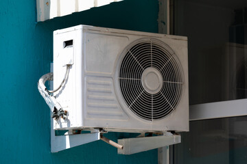 outdoor air conditioning unit outside the building