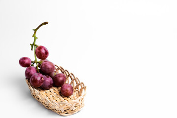 red wine on a white background