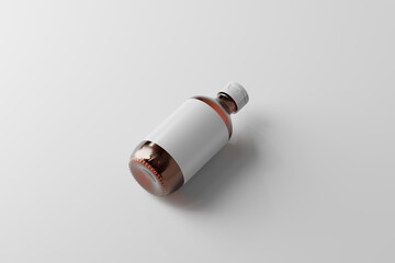 Glass Medicine or Cosmetic Bottle Mockup Scene