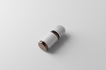 Glass Medicine or Cosmetic Bottle Mockup Scene