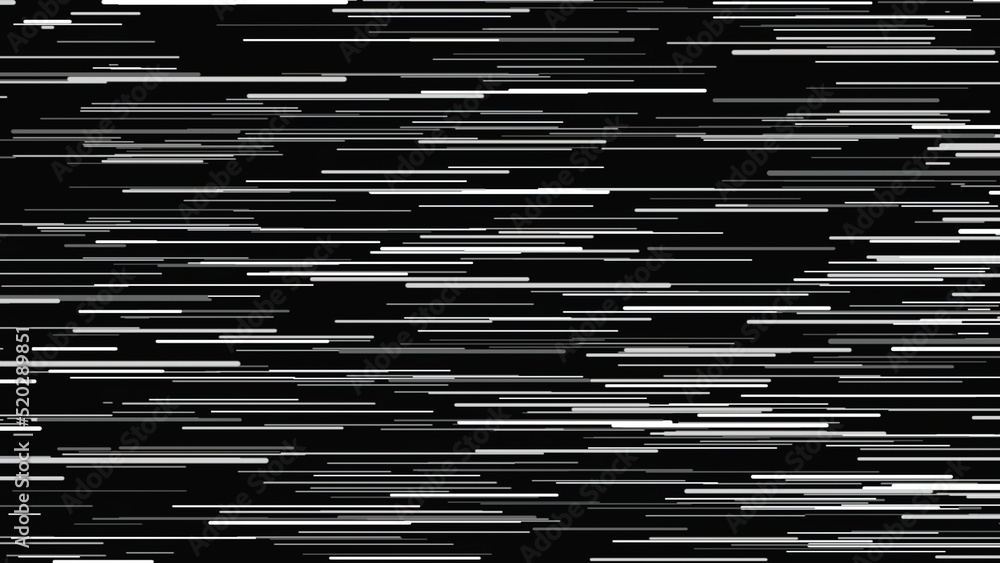 Aufkleber abstract animation of bright neon rays of different sizes flying horizontally on the black backgroun