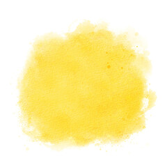 Bright Yellow Splash Watercolor Paint