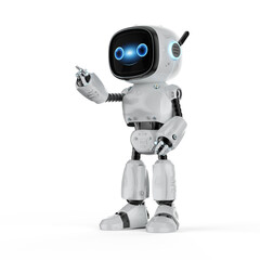 Small robot assistant finger point