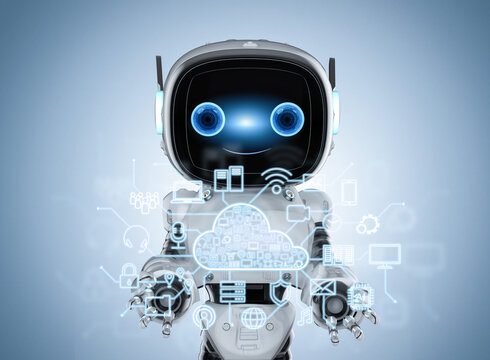 Cloud computing technology with small robot assistant