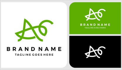 Line grasshopper logo design vector 