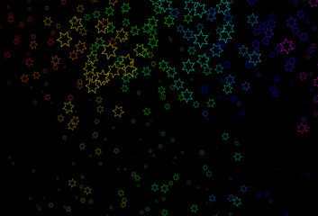 Dark Multicolor, Rainbow vector layout with bright stars.