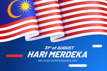 Malaysia independence day background. Malaysian national day 31st of August. 31 ogos selamat hari merdeka. Vector Illustration.
