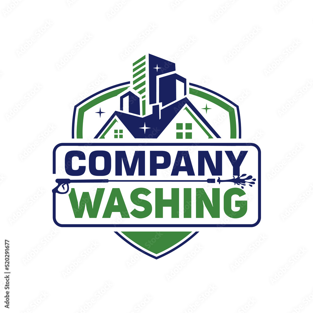 Poster washing logo  design creative idea vector design inspiration