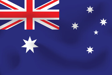 National flag of Australia. Realistic pictures flag