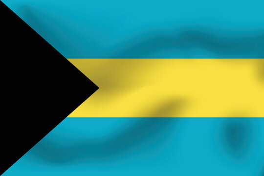 National flag of Bahamas. Realistic pictures flag