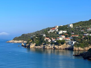Fototapeta na wymiar Montenegro Ulcinj town on the Adriatic sea.