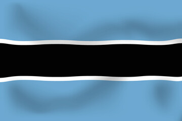National flag of Botswana. Realistic pictures flag