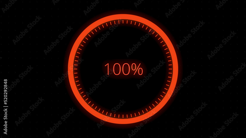 Aufkleber infographics circular graph animation counting. loading animation