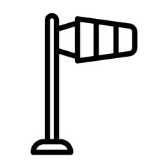 windsock line icon