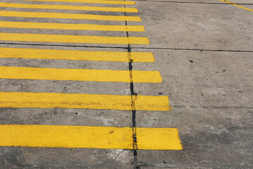 yellow lines on the street