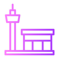 control tower gradient icon