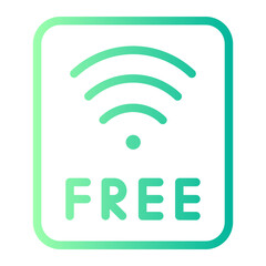 free wifi gradient icon