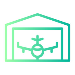 Obraz premium hangar gradient icon