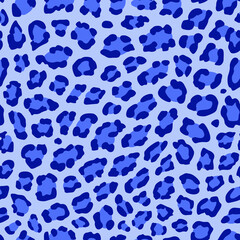 blue animal print. leopard spots seamless pattern. animal pattern. good for fabric, textile, dress, wallpaper, fashion, background.