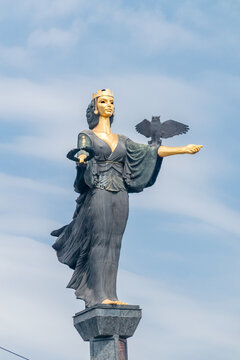 Sofia, Bulgaria - June 6, 2022: The Statue of Sveta Sofia. The statue, erected in 2000, stands in a spot once occupied by a statue of Lenin.