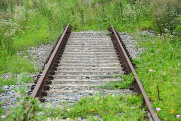Obraz premium An unused railroad in Gwanchon-myeon, Imsil-gun, South Korea.