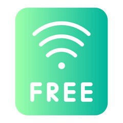 free wifi gradient icon