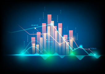 stock market graph abstract background