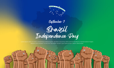 Brazil independence day 7 de setembro background design template