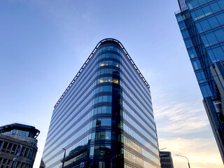 Fototapeta premium Moscow-City district, glass skyscrapers, business center of Moscow, summer evening Russia