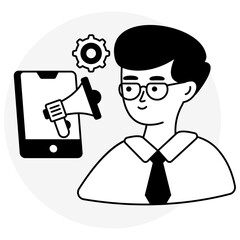 Trendy vector design of mobile promotion