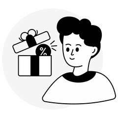 A perfect design icon of discount gift