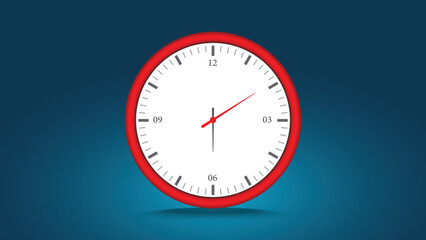 Highly detailed creative wall clock vector illustration. EPS 10.